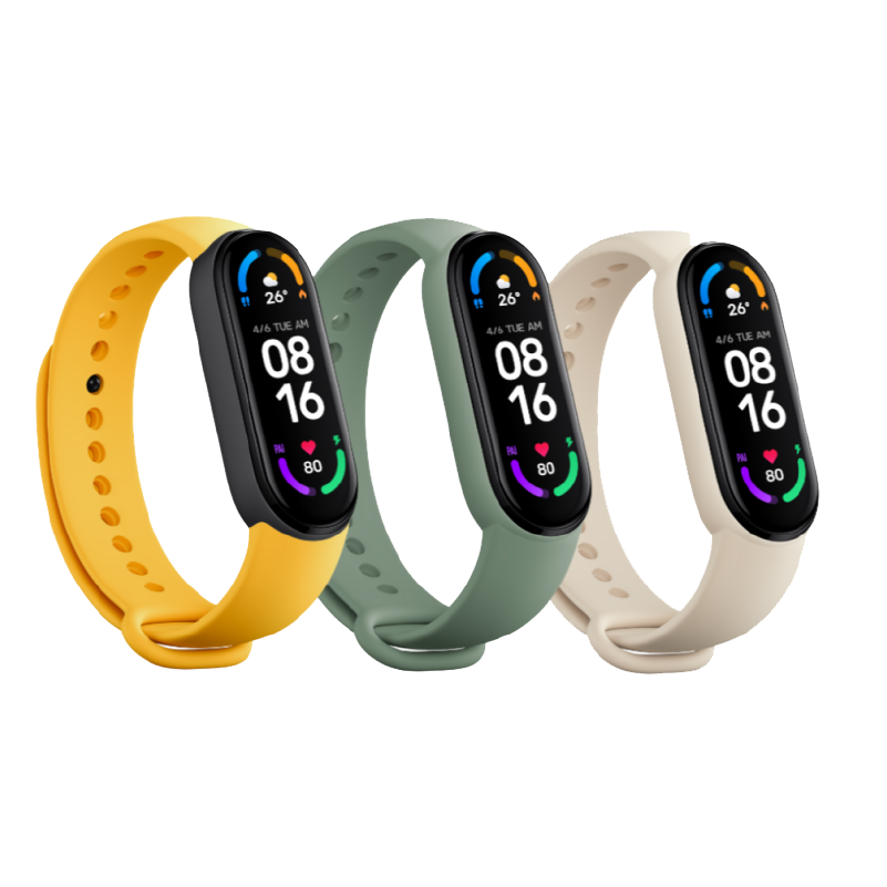 Xiaomi Mi Band 6 Strap (3 Pack) Ivory, Olive, Yellow 1